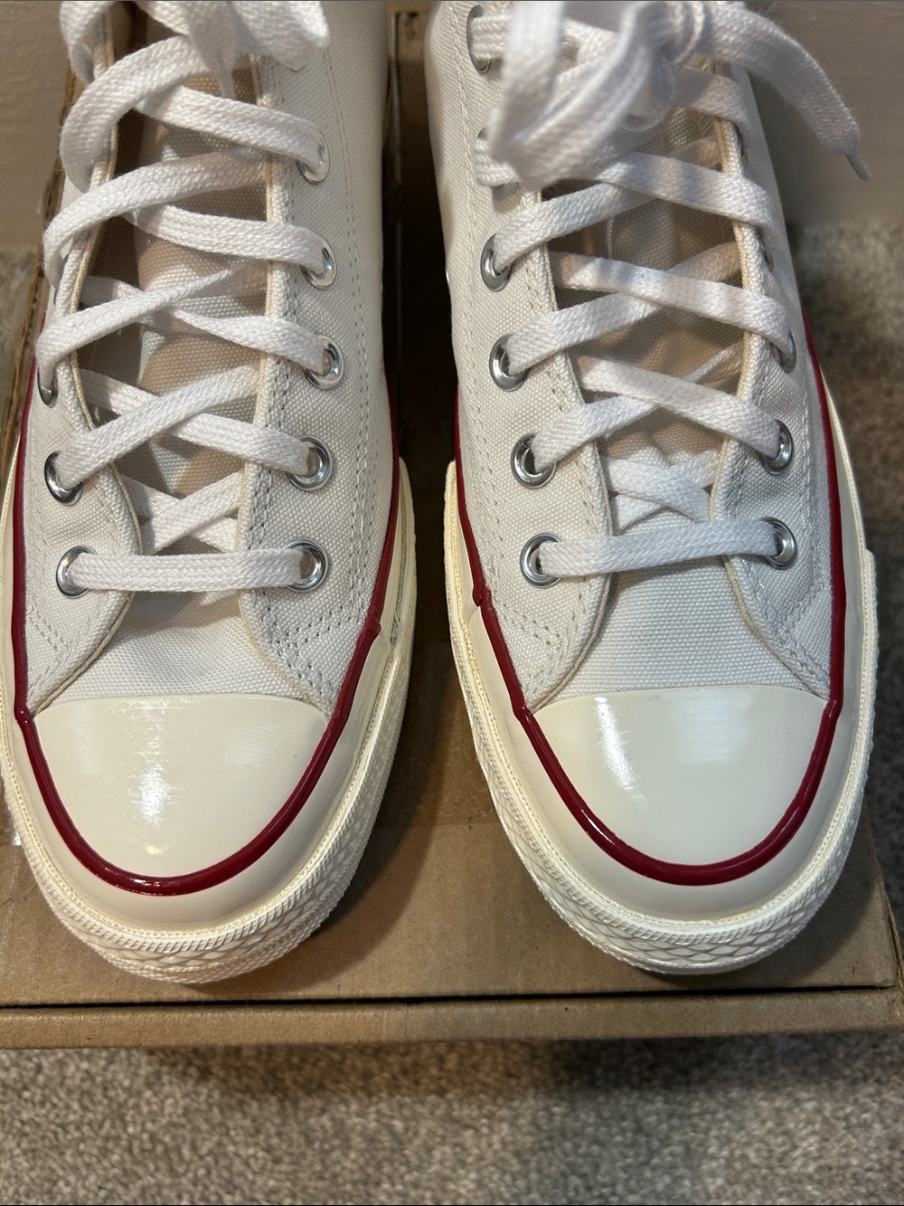 Converse All Star 70’s White High-Tops with red stripe - Picture 2 of 8